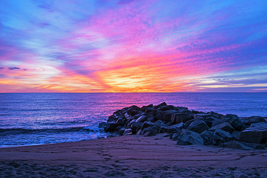 Sunrise On Plum Island Newburyport Ma Blue Water Photograph By Toby Mcguire