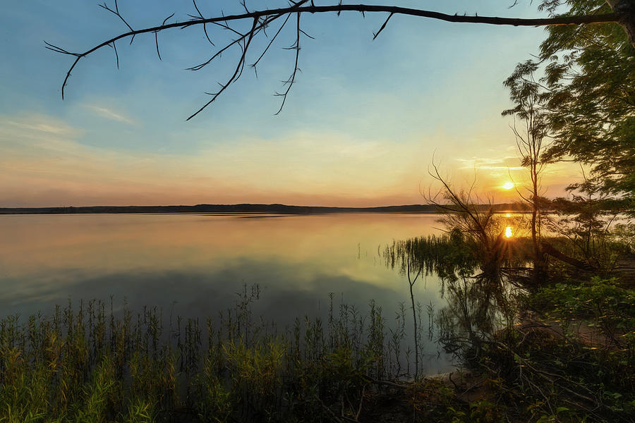 Sunrise on the Lake Photograph by Wade Brooks