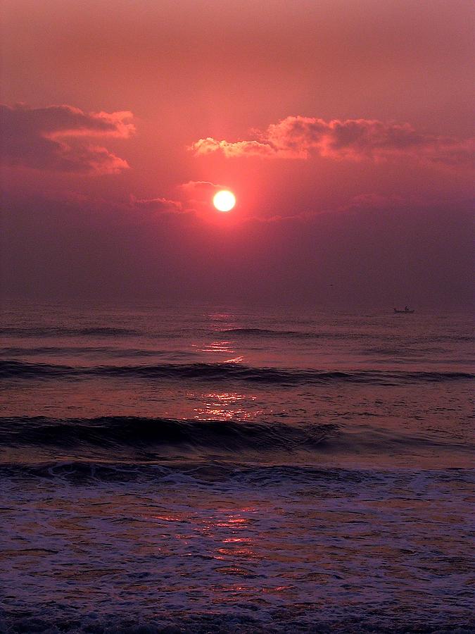 Sunrise On The Marina, Chennai Photograph by By Chandrachoodan Gopalakrishnan