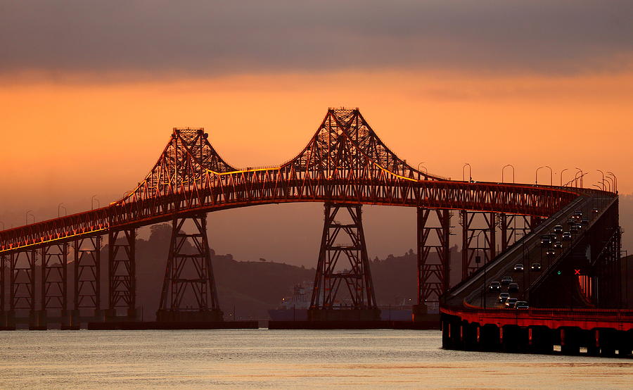 Sunrise On The San Francisco Bay Photograph by Robin Wechsler