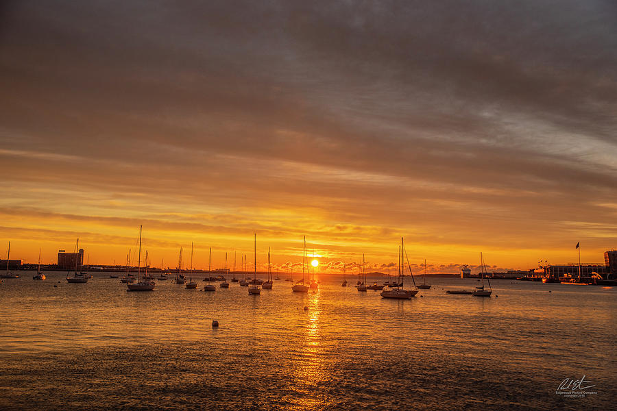 Sunrise Over Boston Harbor Photograph by Richard Estrada - Fine Art America