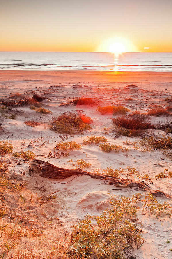 Sunrise Over Ocean And Beach Photograph by Bob Stefko