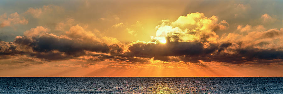 Sunrise Over Ocean, Florida, Usa Photograph by Panoramic Images - Fine ...