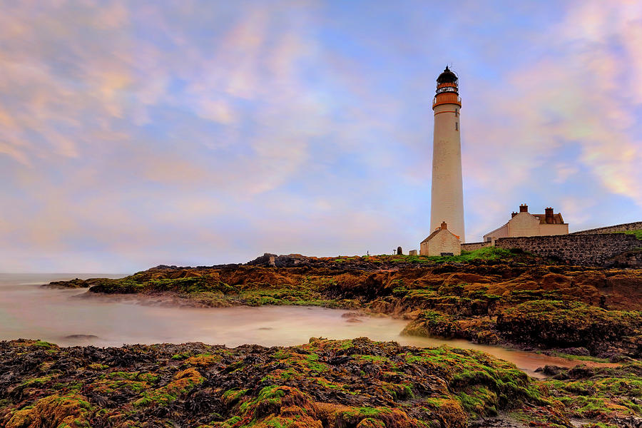 Sunrise over Scurdie Ness Lighthouse Photograph by Jason Politte