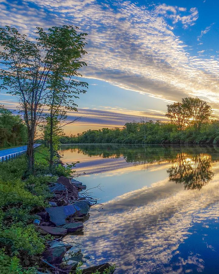 Sunrise over the Champlain Canal Photograph by Kendall McKernon