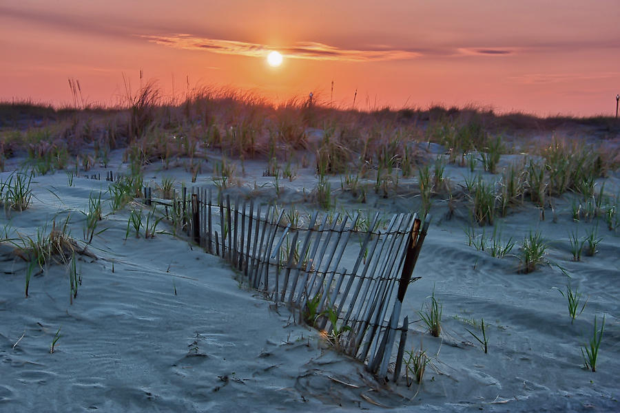 Sunrise Over the Dunes - Wildwood Crest New Jersey Photograph by Bill Cannon