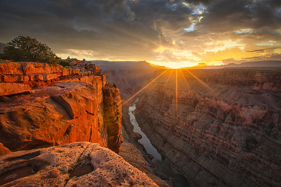 Landscape Photograph - Sunrise Over The Grand Canyon by Michael Zheng