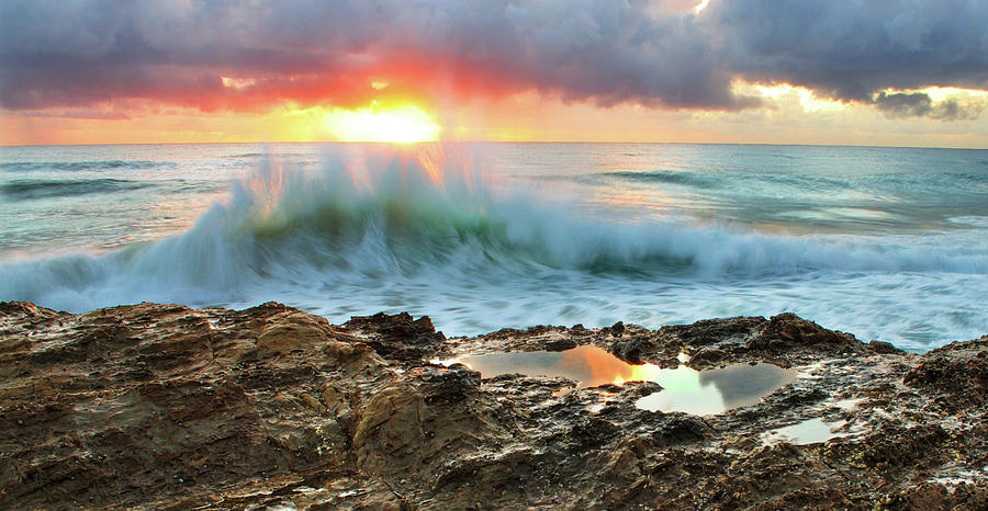 Sunrise Over The Ocean Photograph by Nancy Branston