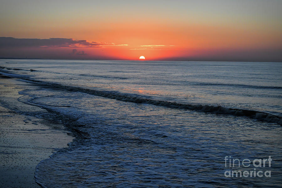 Sunrise Over the Ocean - Ocean Isle Beach North Carolina Photograph by Kerri Farley
