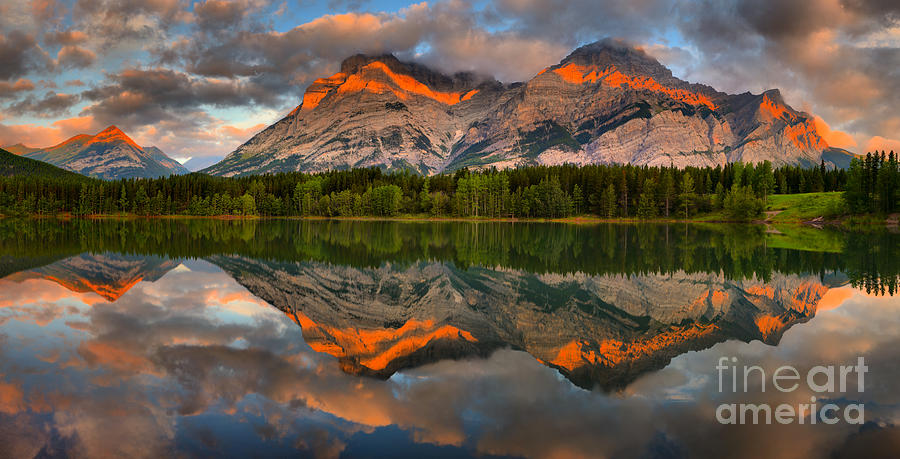 Sunrise Reflections At Wedge Pond Panorama Photograph by Adam Jewell