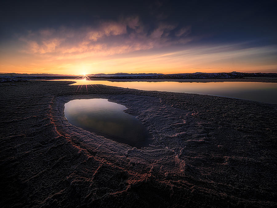 Sunrise Salt Lake Photograph by Wenming Du