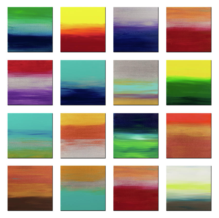 Abstracts Painting - Sunrise Series Collection 6 by Hilary Winfield