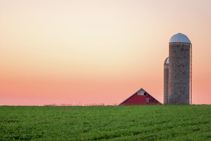 Farm Photograph - Sunrise Silos by Todd Klassy