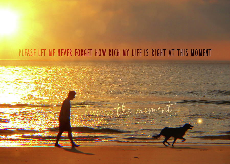 Beach Photograph - SUNRISE STROLL quote by JAMART Photography