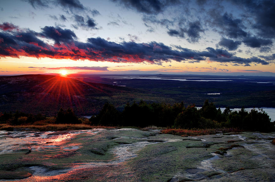 Sunrise View From Cadillac Mountain Photograph by Ogphoto