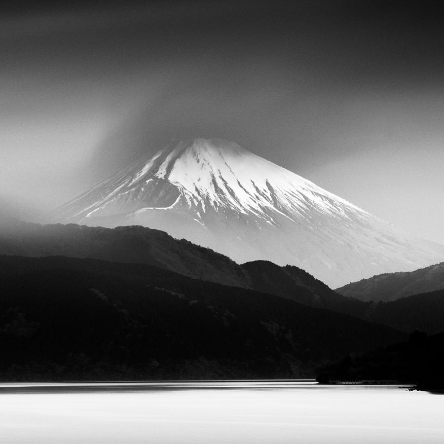 Nature Photograph - Sunrise View Of Mount Fuji From Lake by Discover Japan