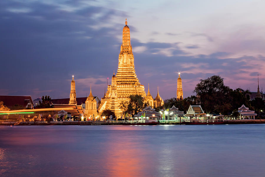 Sunrise Wat Arun Bangkok.thailand Photograph by All Rights Reserved - Copyright