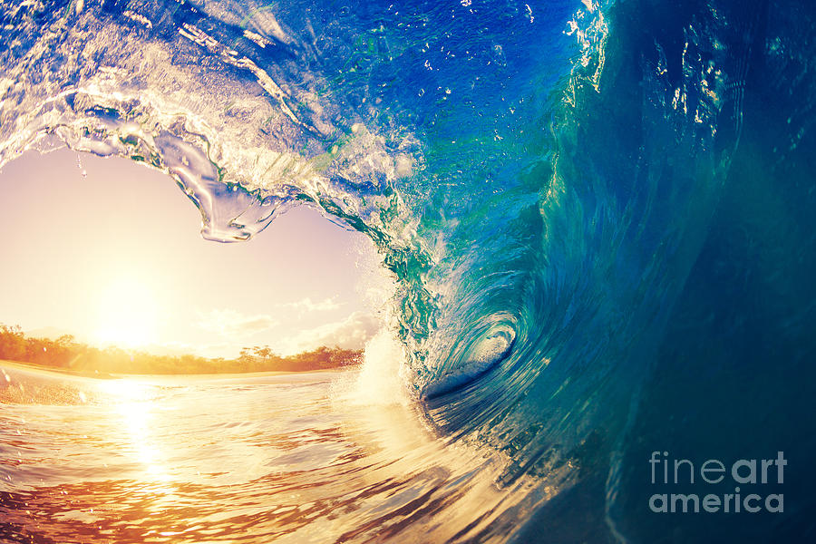 Tide Photograph - Sunrise Wave, Tropical Island Atoll by Epicstockmedia Tide Photograph - Sunrise Wave, Tropical Island Atoll by Epicstockmedia