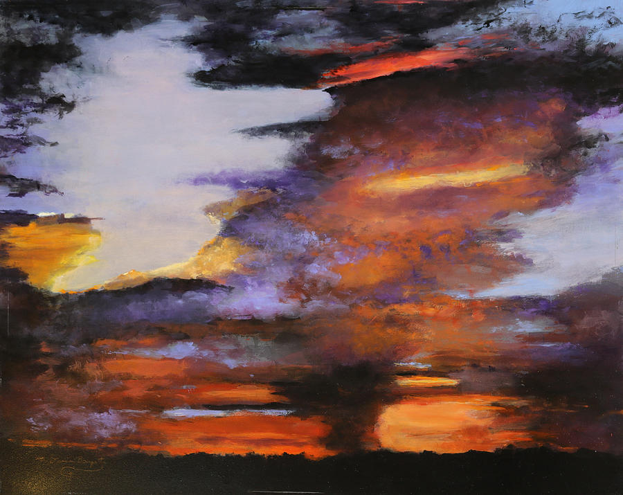 Sunset 15 Painting by M Diane Bonaparte