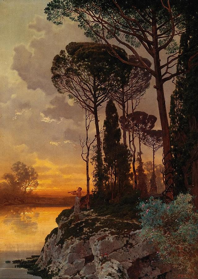 Sunset, 1898 Digital Art by Ferdinand Knab