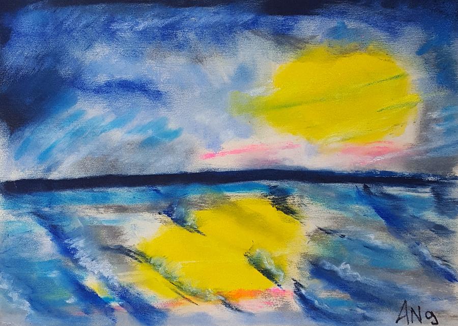 Sunset Pastel - Sunset and Waved by Angela Lasky