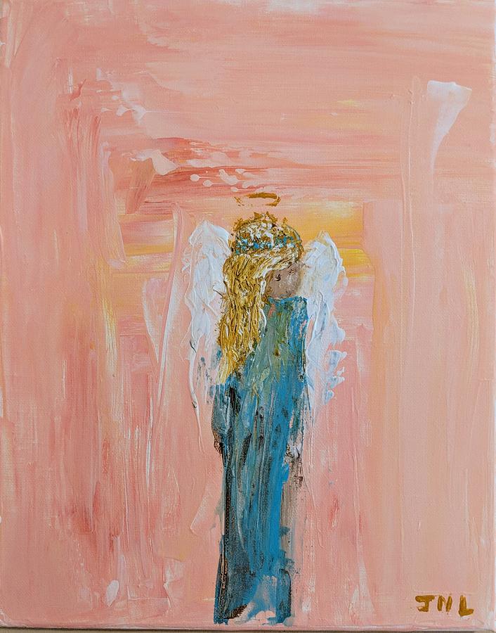 Sunset Angel Painting by Jennifer Nease