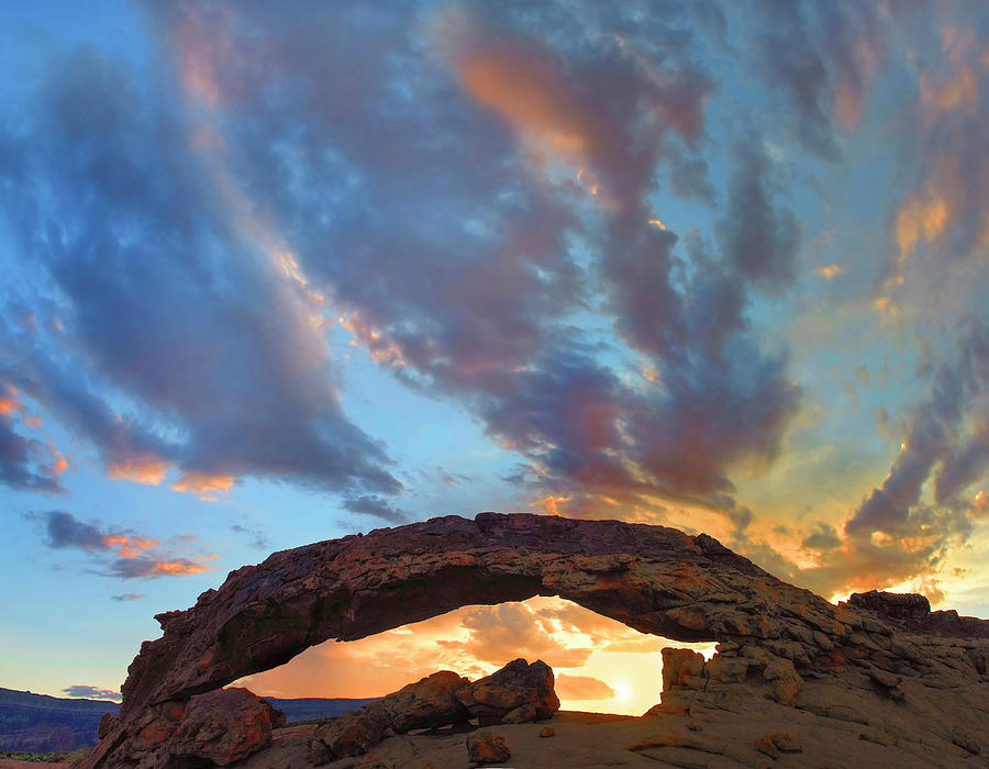 Sunset Arch, Grand Staircase-escalante Nm, Utah Photograph by Tim Fitzharris