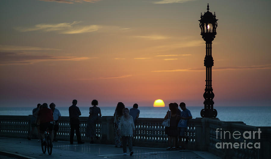 Sunset at Alameda Promenade Cadiz Spain Photograph by Pablo Avanzini