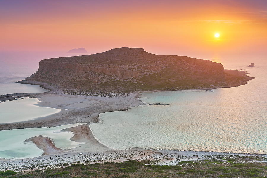 Sunset Photograph - Sunset At Balos Beach, Crete Island by Jan Wlodarczyk