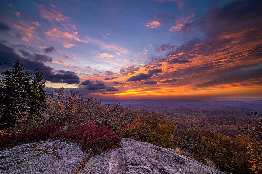 Sunset At Blue Ridge-3 Photograph by Wenjin Yu