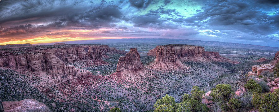 Sunset at Colorado National Monument Photograph by Dave Wilson