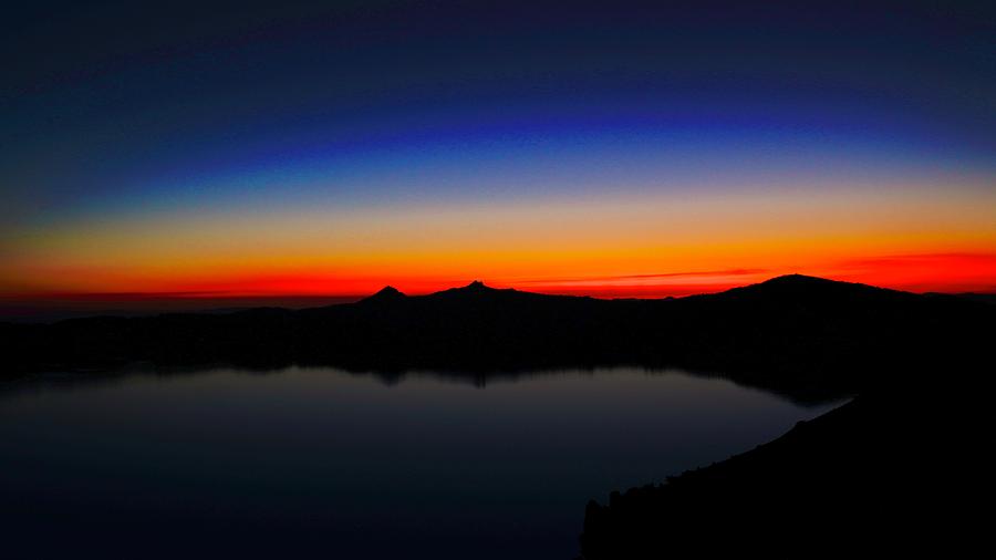 Sunset at Crater Lake National Park Photograph by Brent Bunch - Pixels