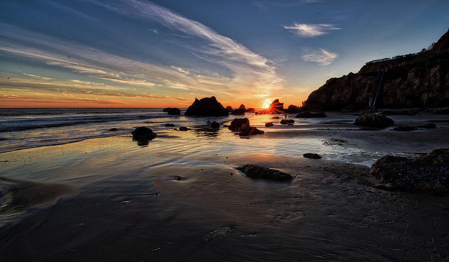 Sunset at El Matador Beach Photograph by Dean Ginther