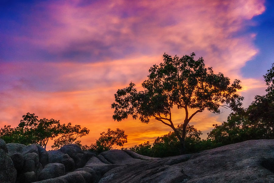 Sunset at Elephant Rocks State Park Photograph by Amanda Jones