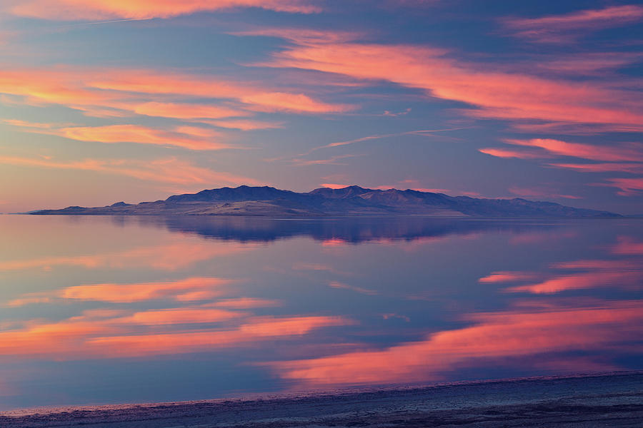 Sunset at Great Salk Lake Photograph by Joan Escala-Usarralde