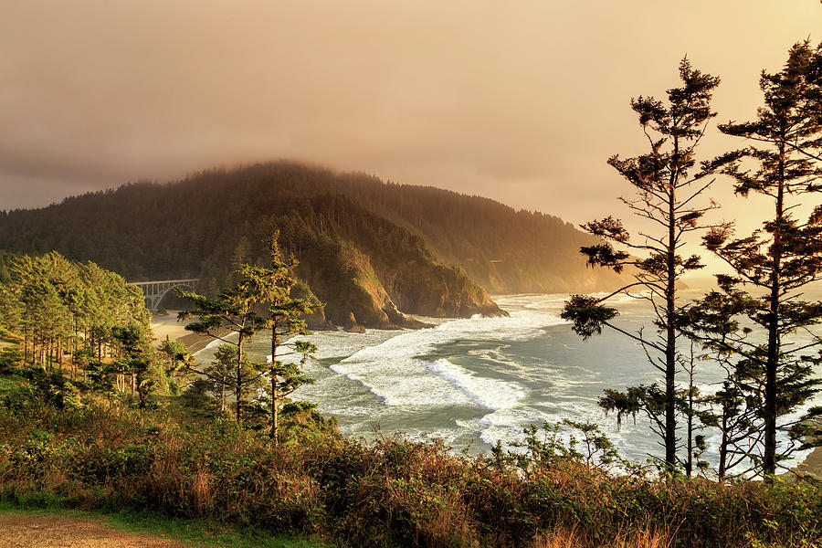 Sunset At Heceta Head Photograph by James Eddy