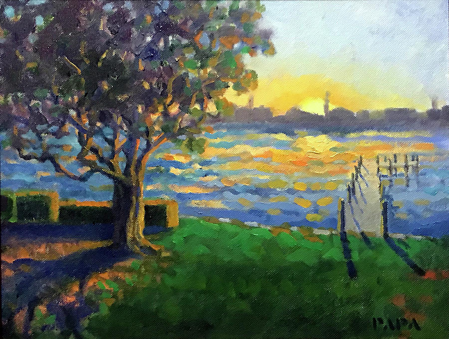 Sunset at Hypoluxo Painting by Ralph Papa