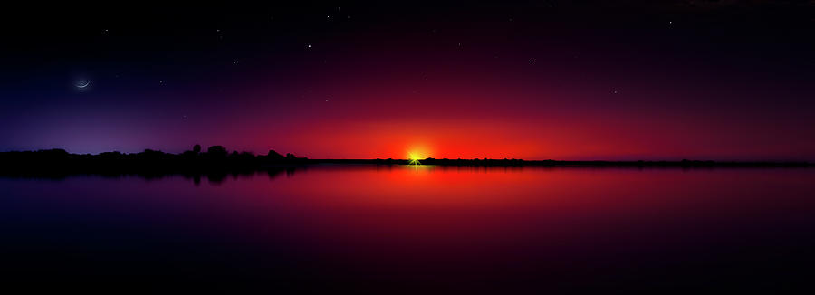 Sunset at Long Lake Photograph by Mark Andrew Thomas