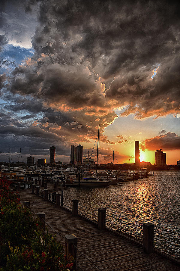 Sunset at Marina Mirage Photograph by Andrei SKY