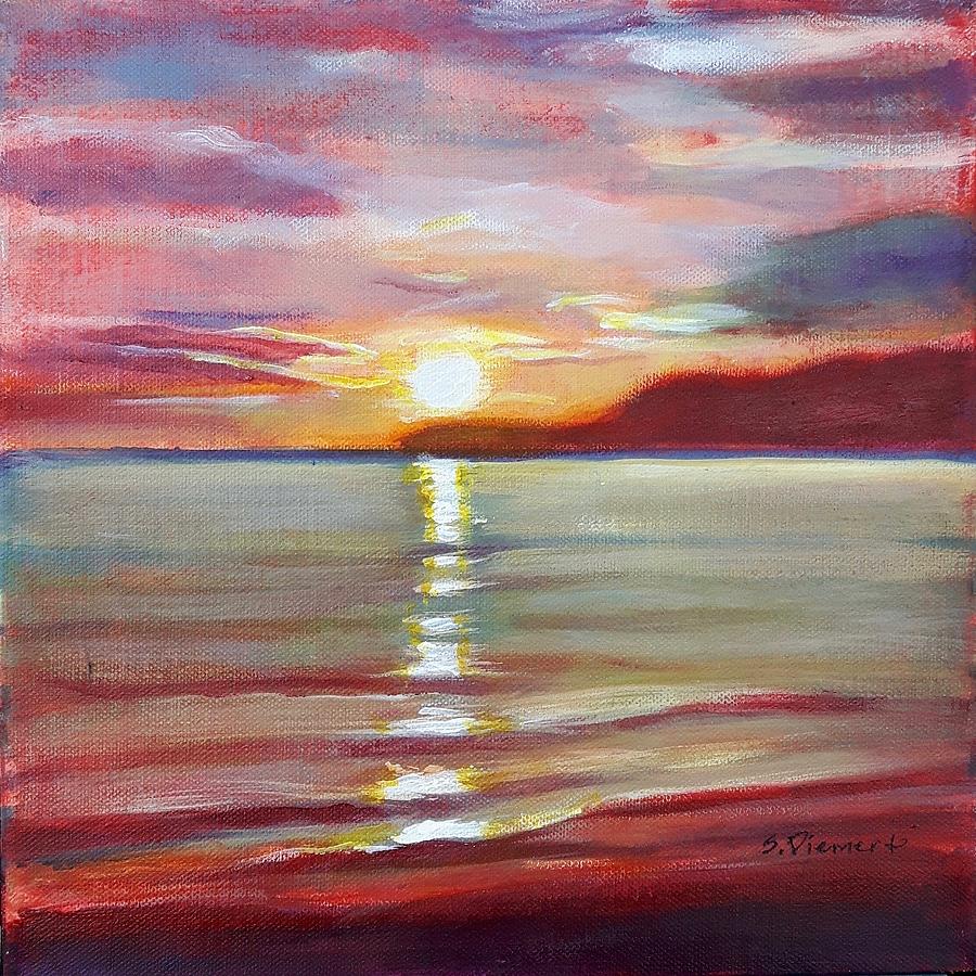 Sunset At Old Woman Bay On Lake Superior - 022 Of Celebrate Canada 150 Painting
