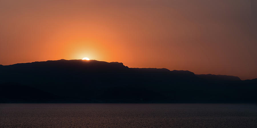Sunset over the Mountains of the Red Sea Photograph by William Dickman