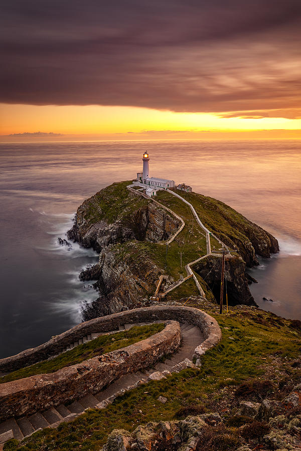 South Stack Lighthouse Model Kit Sunset At South Stack Lighthouse Photograph by Peter Krocka | Fine Art ...