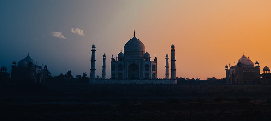 Landscape Photograph - Sunset At Taj by Abhinav Sharma