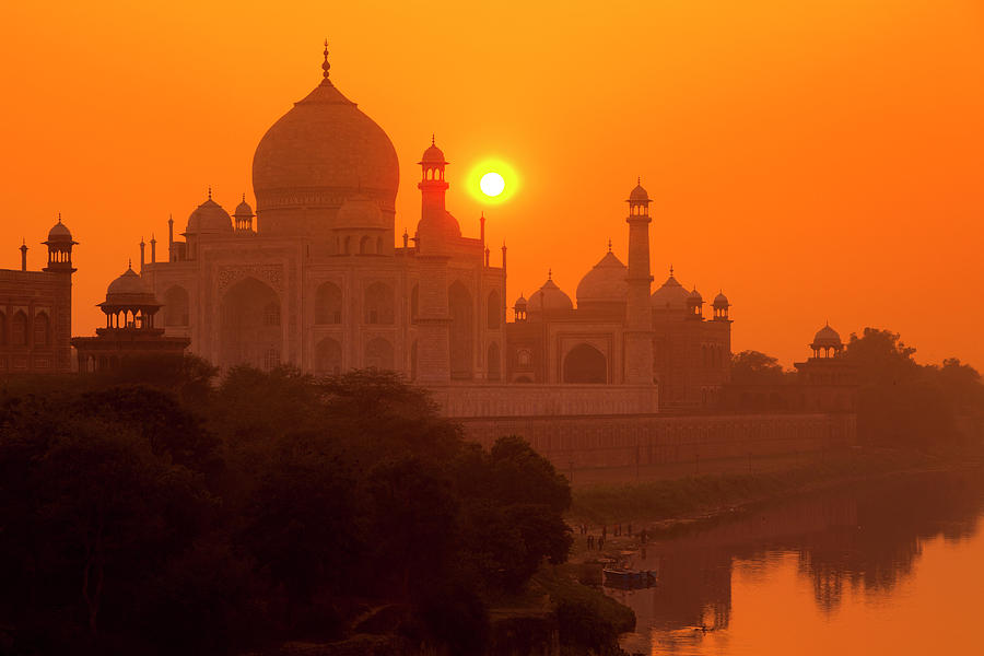 Sunset At Taj Mahal Photograph by Adrian Pope