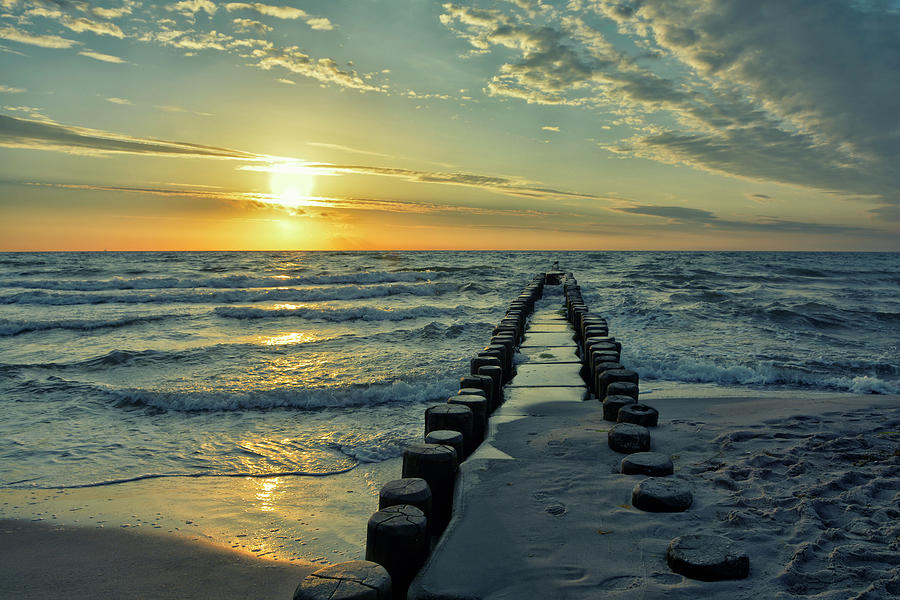 Sunset at the Baltic Sea Photograph by Joachim G Pinkawa