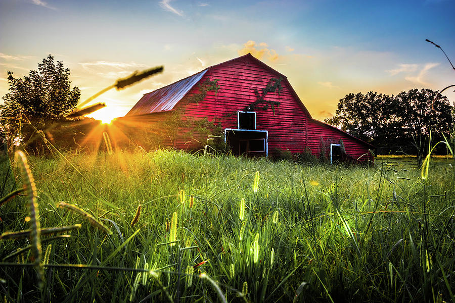 Sunset at the Barn Photograph by Jordan Hill