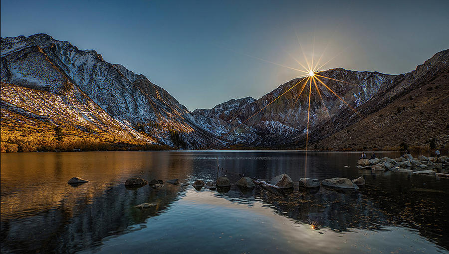 Sunset At The Convict Lake Photograph by Jenny Qiu - Fine Art America