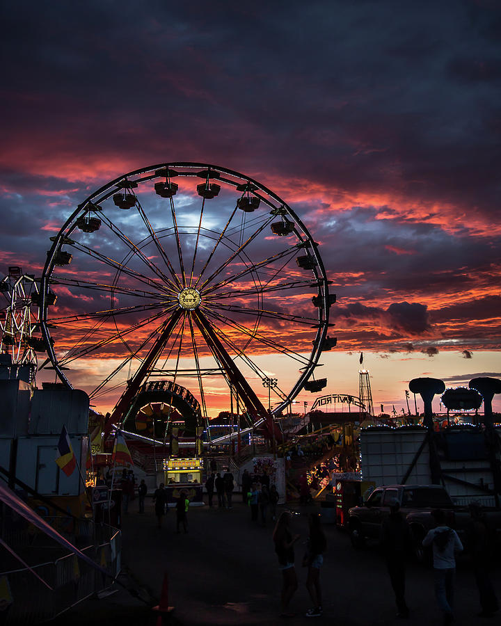 Sunset at the Iowa State Fair Photograph by Brian Abeling | Fine Art ...