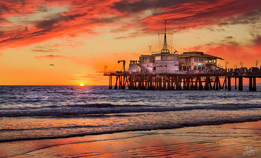 Sunset At The Pier Photograph by Endre Balogh