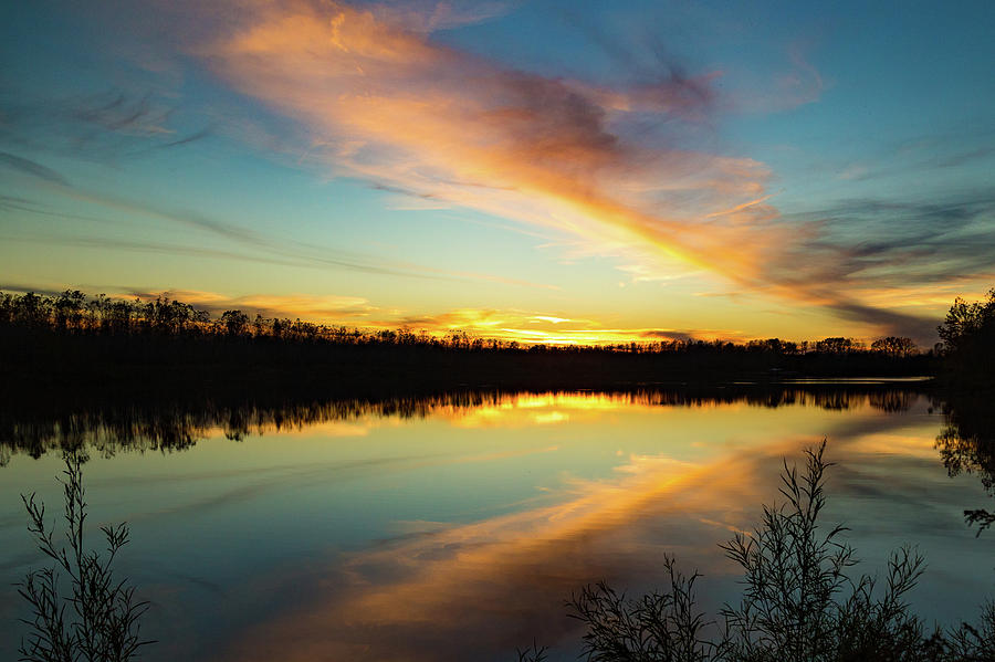 Sunset at the Rivers Edge Photograph by Joe Kopp